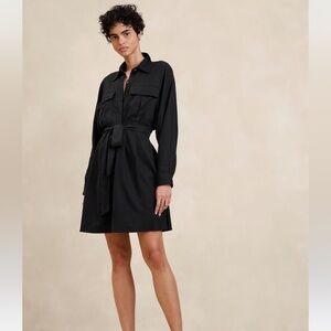 Banana Republic Factory LINEN-BLEND UTILITY MINI SHIRTDRESS